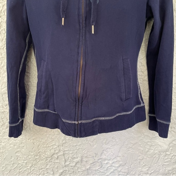 Harley Davidson Women’s Zip-Up Hoodie Sweatshirt Size Medium Navy Blue Cotton - Picture 4 of 8